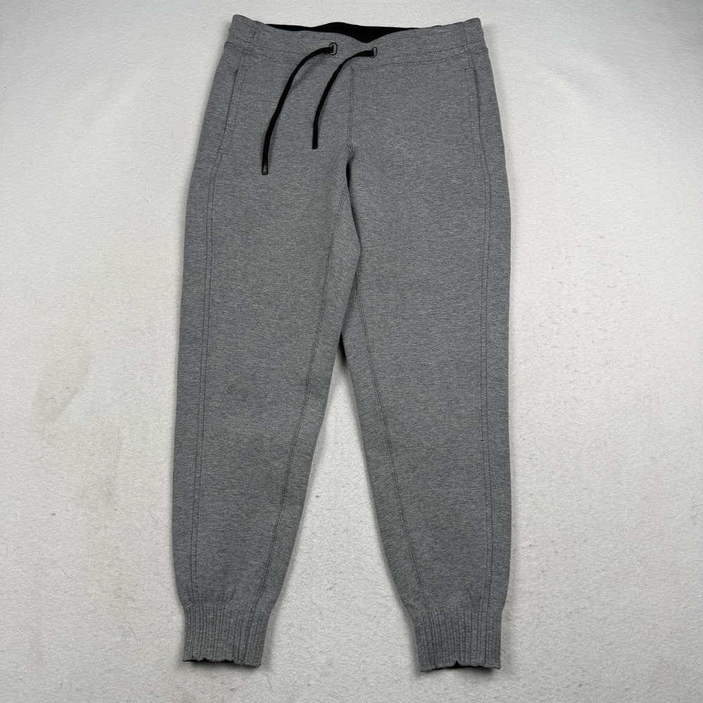 Lululemon Pants Womens 6 Gray Knit Jogger Sweatpants Elastic Waist Cuffed Lounge
